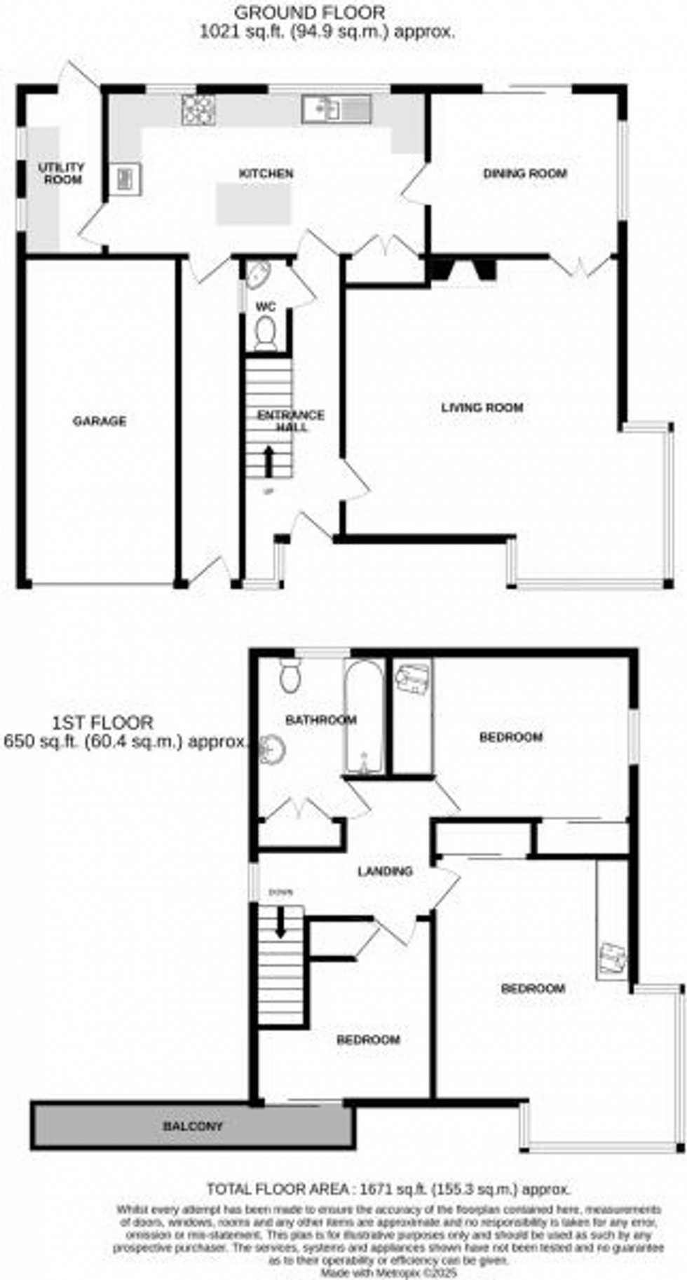Floorplan for Upper Kings Drive, Eastbourne, BN20