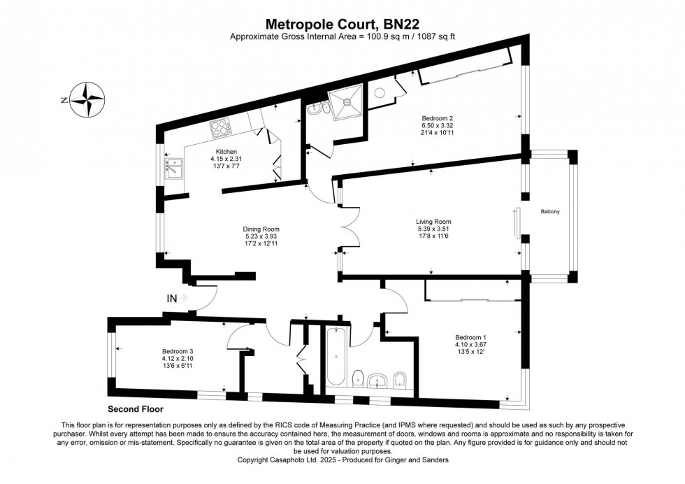Floorplan for Royal Parade, Metropole Court Royal Parade, BN22