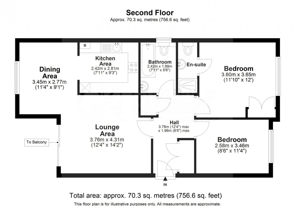 Floorplan for Havana Court, Eastbourne, BN23