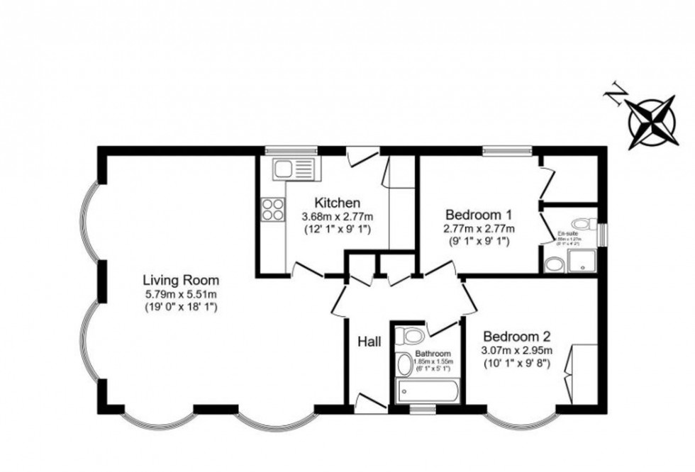 Floorplan for Kingfisher Close, Normans Bay, BN24