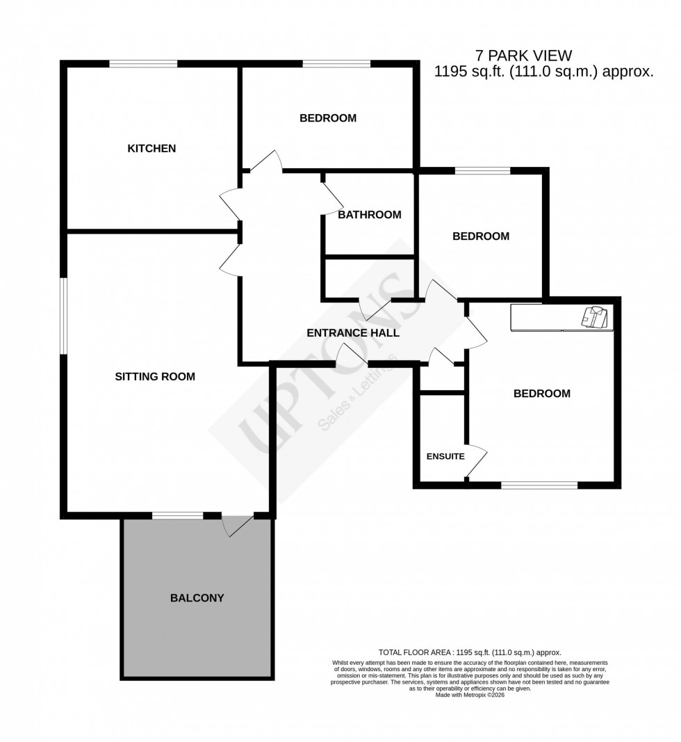 Floorplan for Park Avenue, Park View, BN22