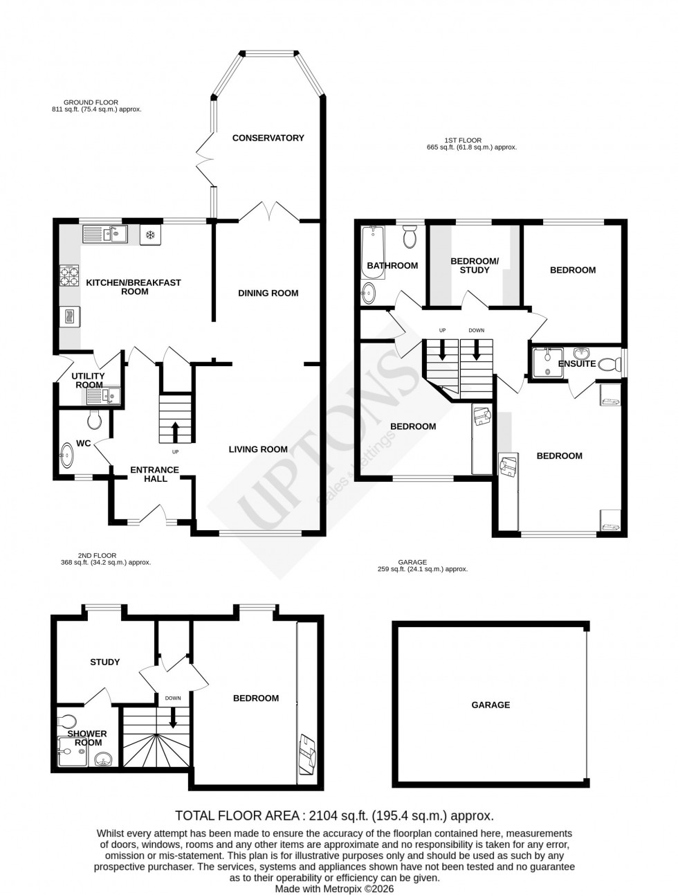 Floorplan for Beaulieu Drive, Stone Cross, BN24