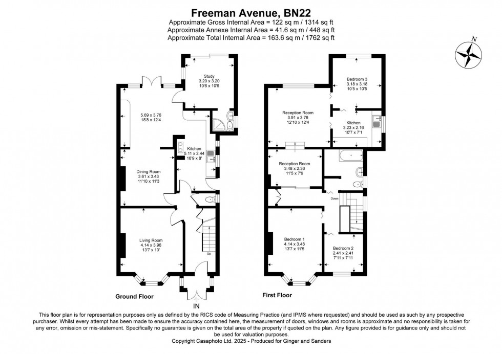 Floorplan for Freeman Avenue, Eastbourne, BN22