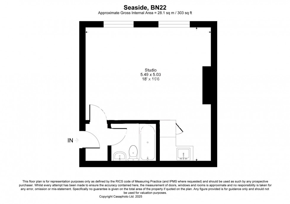 Floorplan for Seaside, Eastbourne, BN22