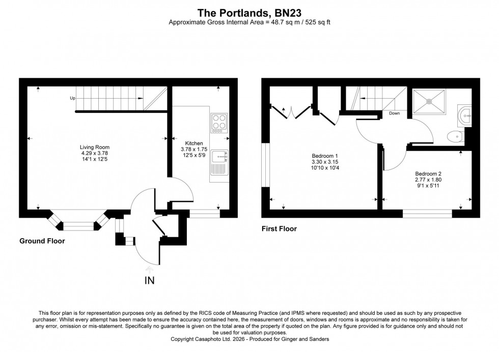Floorplan for The Portlands, Eastbourne, BN23
