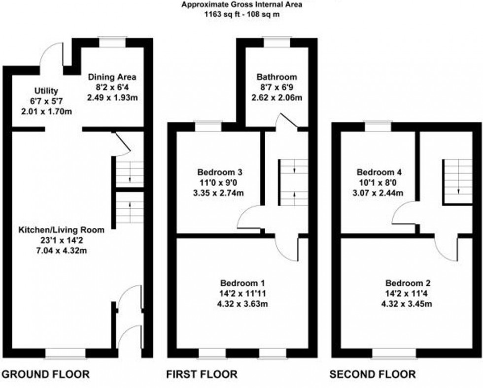Floorplan for North Road, Pevensey Bay, BN24